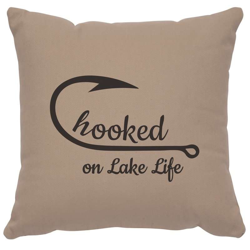 "Hooked" Image Pillow - Cotton Alabaster