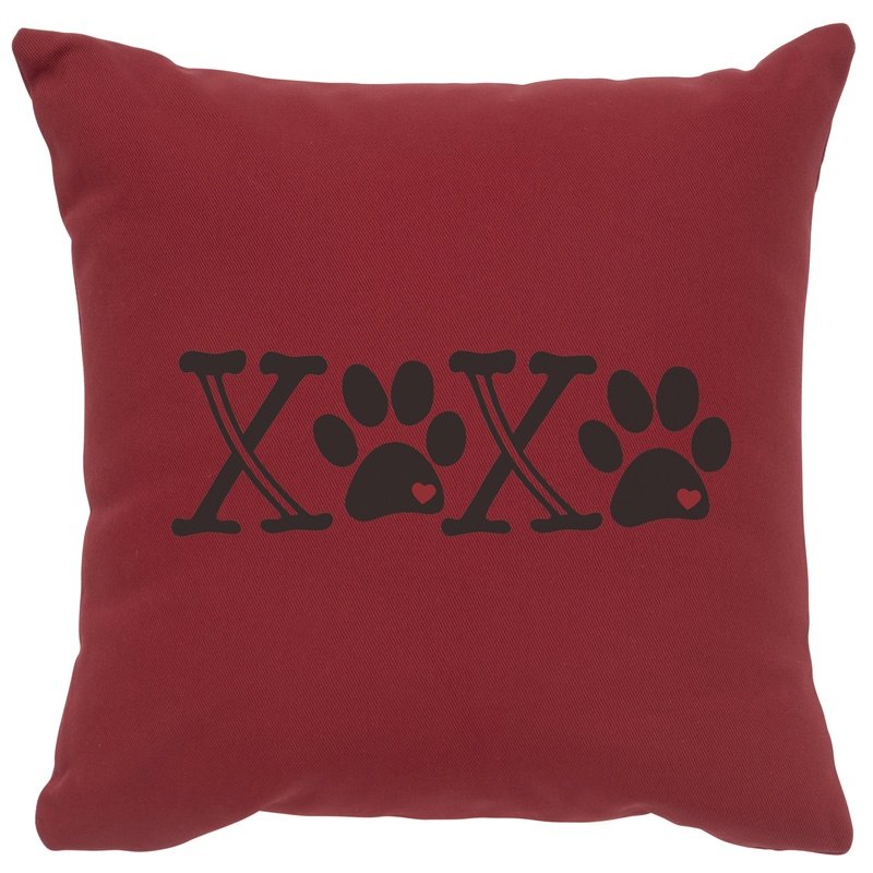 "XOXO" Image Pillow - Cotton Brick