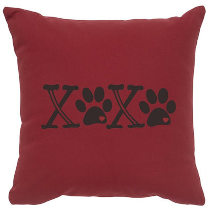 "XOXO" Image Pillow - Cotton Brick