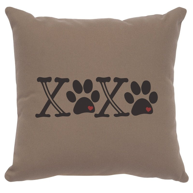 "XOXO" Image Pillow - Cotton Taupe
