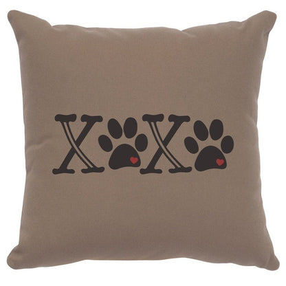 "XOXO" Image Pillow - Cotton Taupe