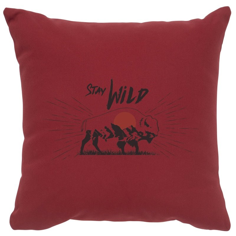 "Stay Wild" Image Pillow - Cotton Brick