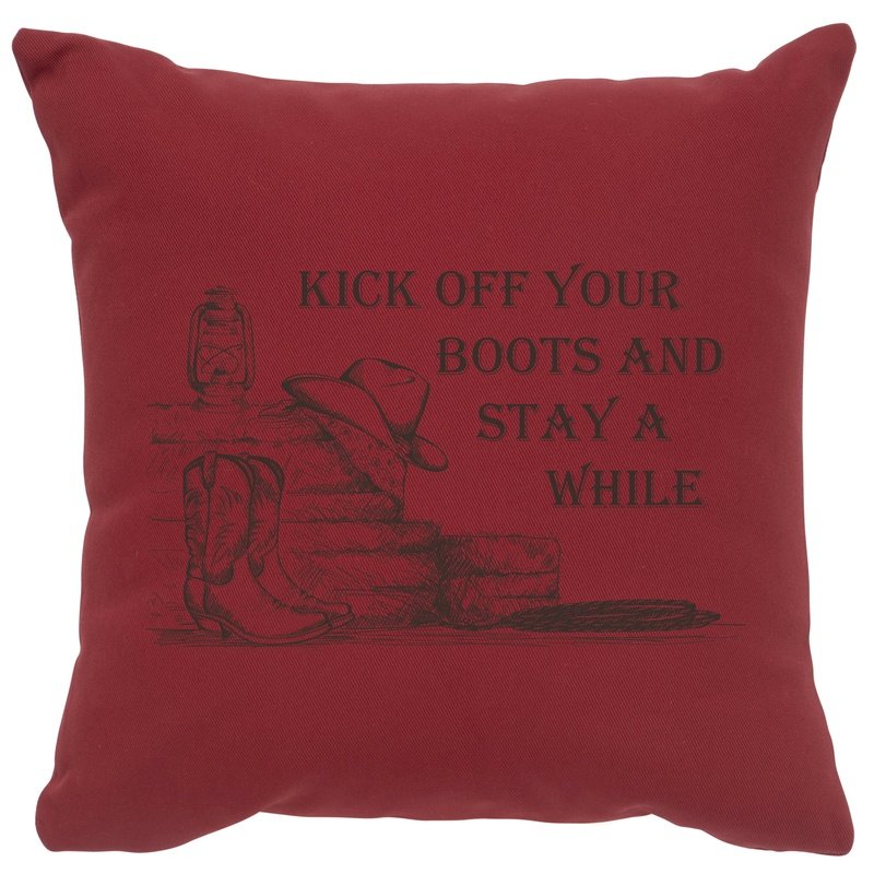 "Kick off Boots" Image Pillow - Cotton Brick