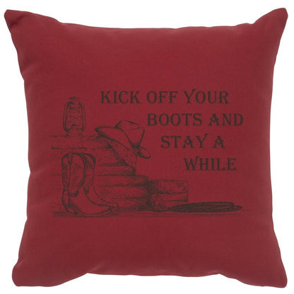 "Kick off Boots" Image Pillow - Cotton Brick