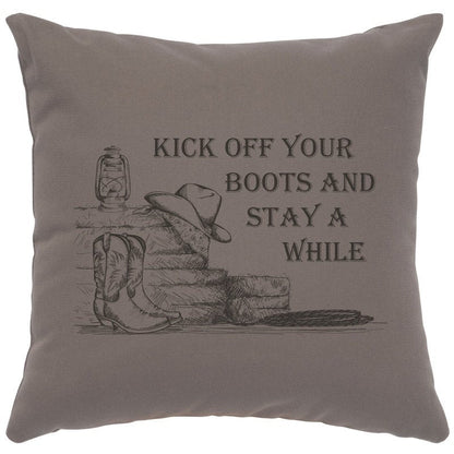 "Kick off Boots" Image Pillow - Cotton Chrome