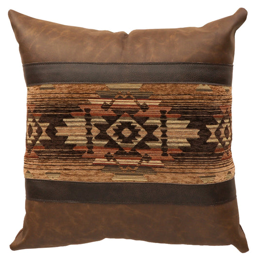 Hitchin' Post Leather Pillow - 18x18 Retreat Home Furniture