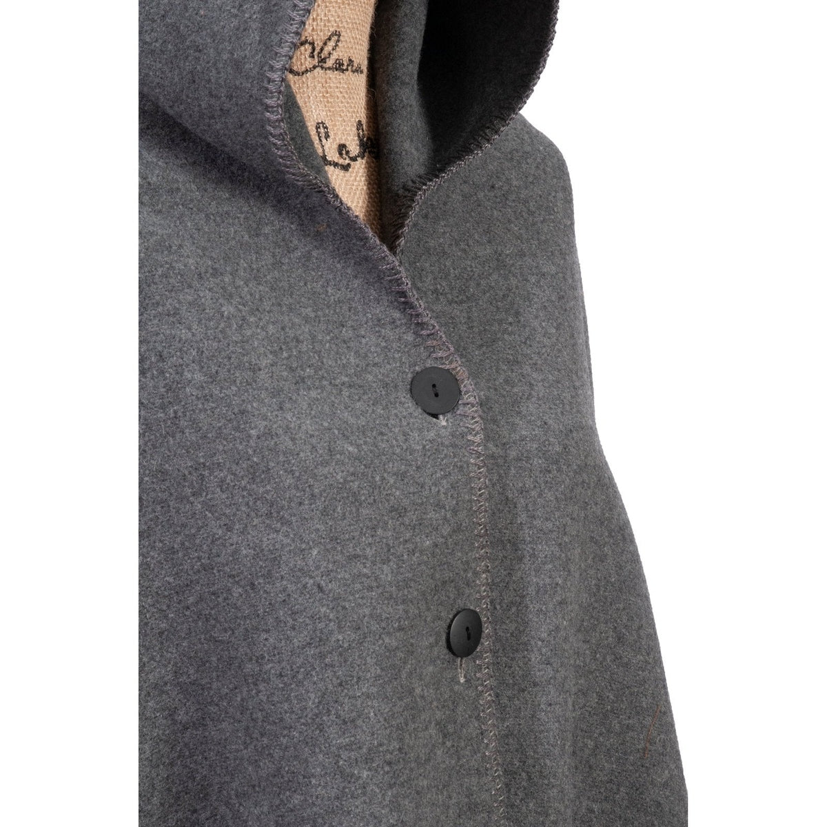 Solid Greystone Hooded Throw