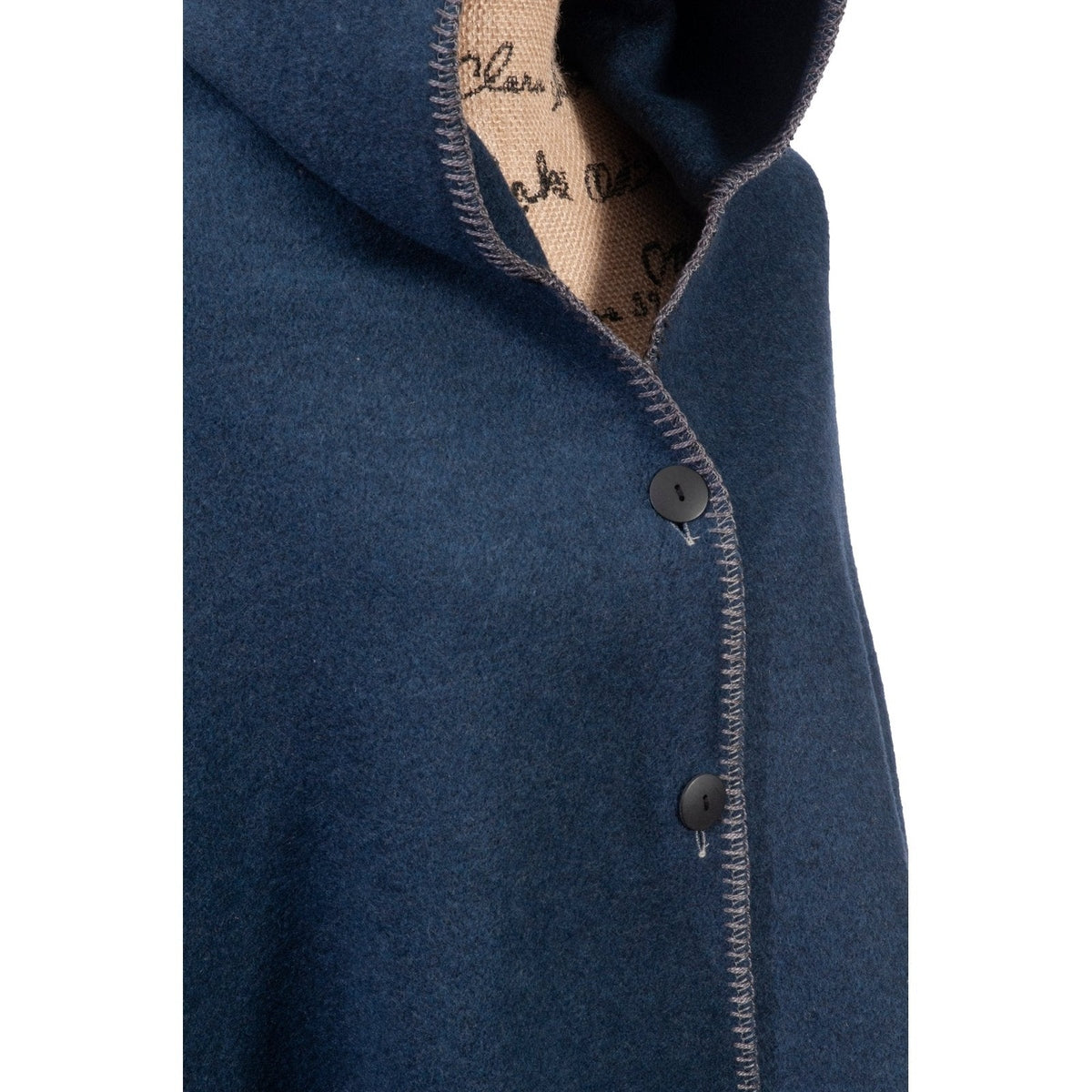 Solid Midnight Hooded Throw