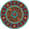 Whisky On The River - Turquoise-CabinRugs Southwestern Rugs Wildlife Rugs Lodge Rugs Aztec RugsSouthwest Rugs