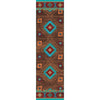 Whisky On The River - Turquoise-CabinRugs Southwestern Rugs Wildlife Rugs Lodge Rugs Aztec RugsSouthwest Rugs