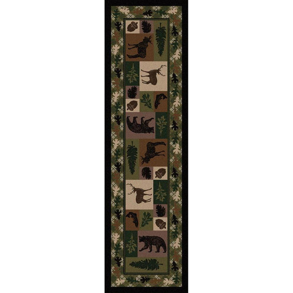 Wildlife Paradise-CabinRugs Southwestern Rugs Wildlife Rugs Lodge Rugs Aztec RugsSouthwest Rugs