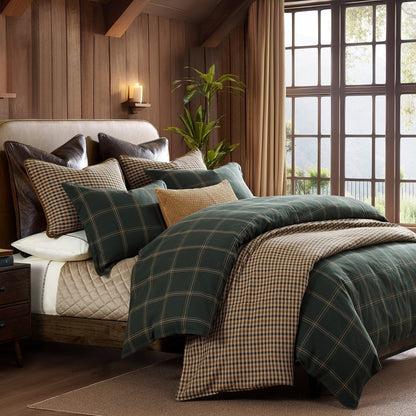 Windowpane Plaid Duvet Cabin Rugs and Furnishings