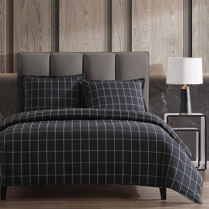 Windowpane Plaid Duvet Cabin Rugs and Furnishings