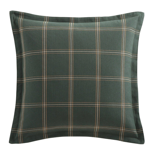 Windowpane Plaid Euro Sham Cabin Rugs and Furnishings