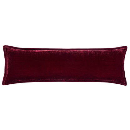 Stella Faux Silk Velvet Long Lumbar Pillow Cabin Rugs and Furnishings