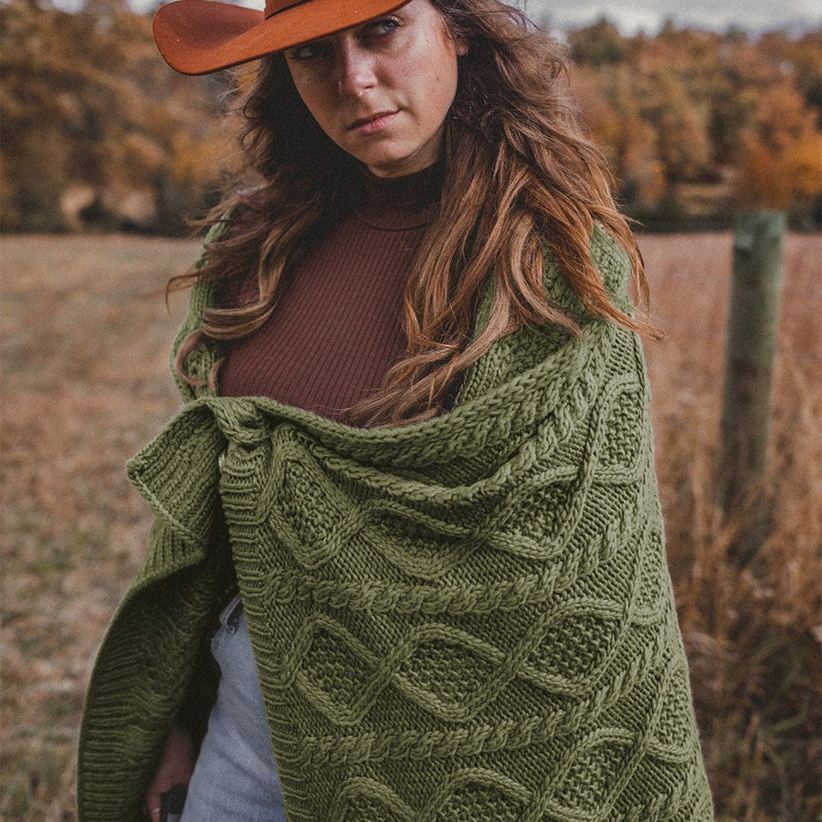 Cable Knit Throw