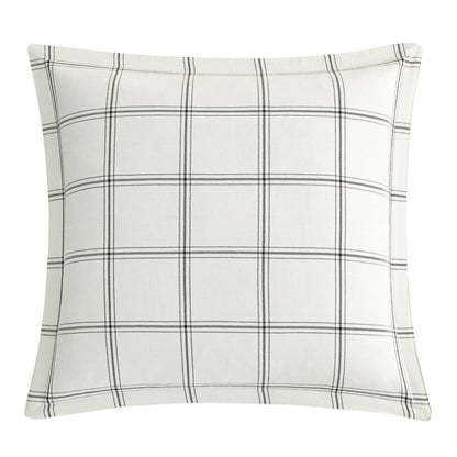 Windowpane Plaid Euro Sham Cabin Rugs and Furnishings