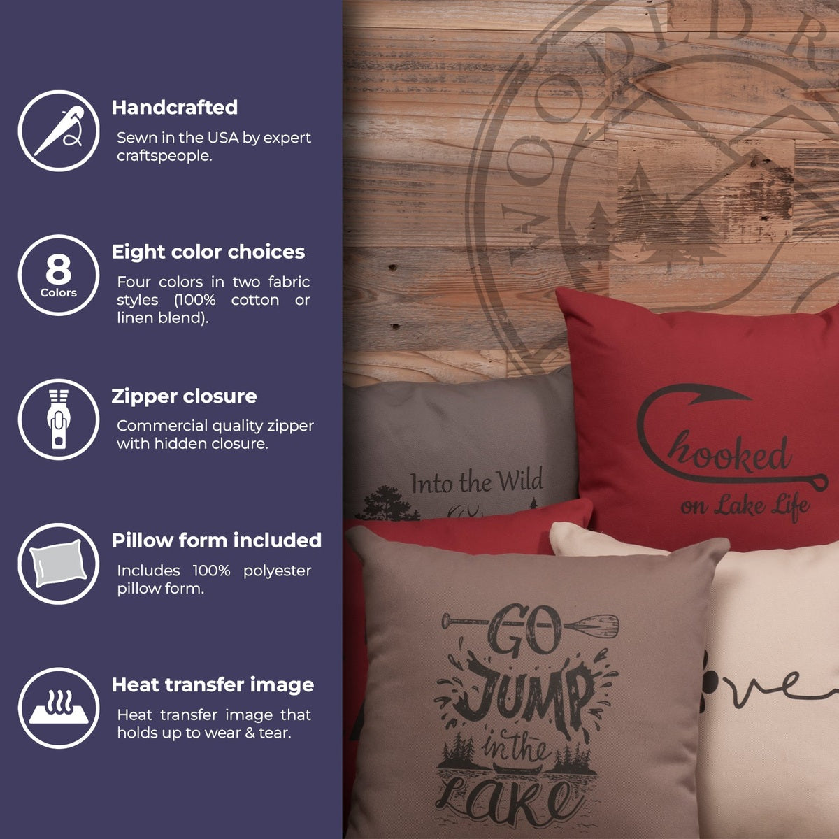 "Be Our Guest" Image Pillow - Cotton Alabaster by Wooded River