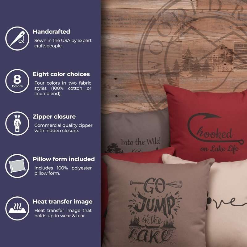 "Bull and Flowers" Image Pillow - Linen Ocean