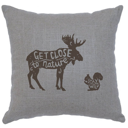"Close to Nature" Image Pillow - Linen Gray