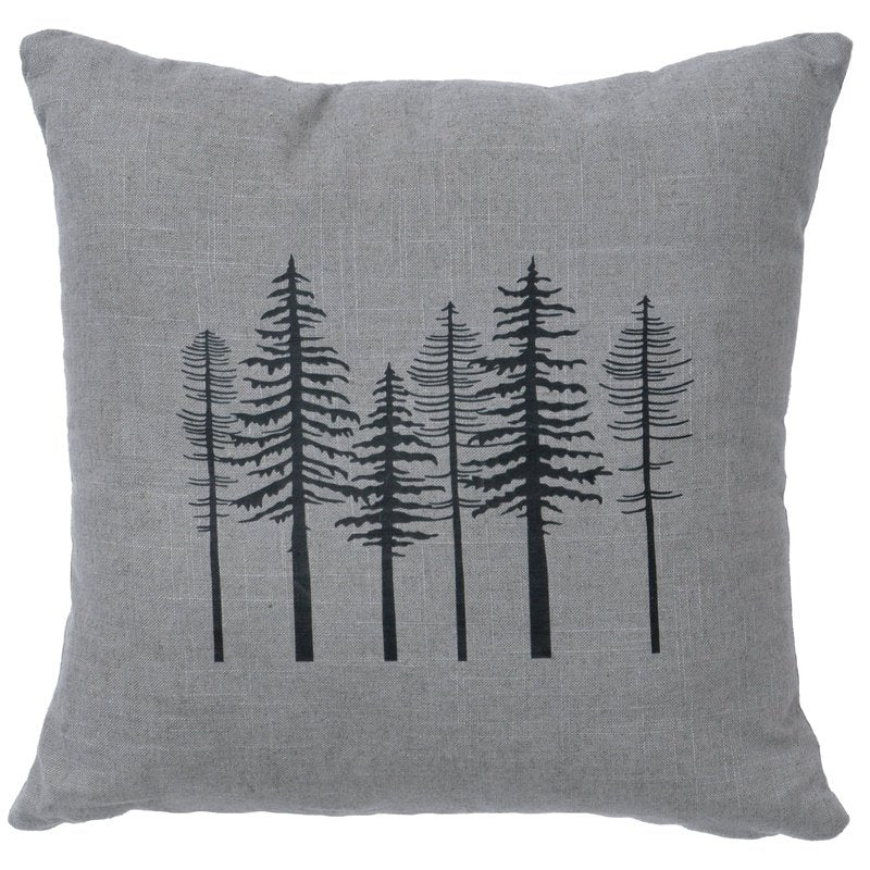 "Trees" Image Pillow - Linen Gray