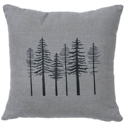 "Trees" Image Pillow - Linen Gray