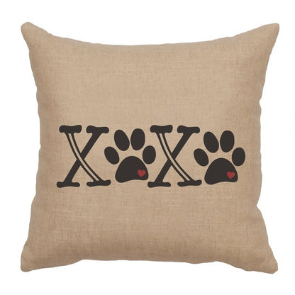 "XOXO" Image Pillow - Linen Natural