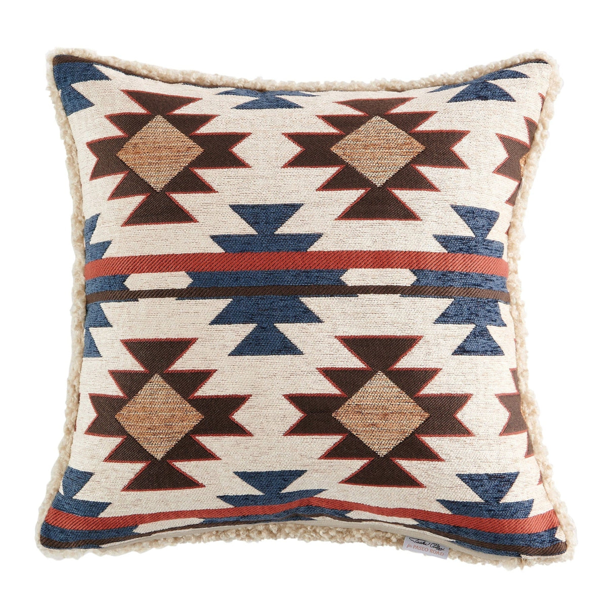 Mariella Chenille Teddy-Backed Pillow Cabin Rugs and Furnishings