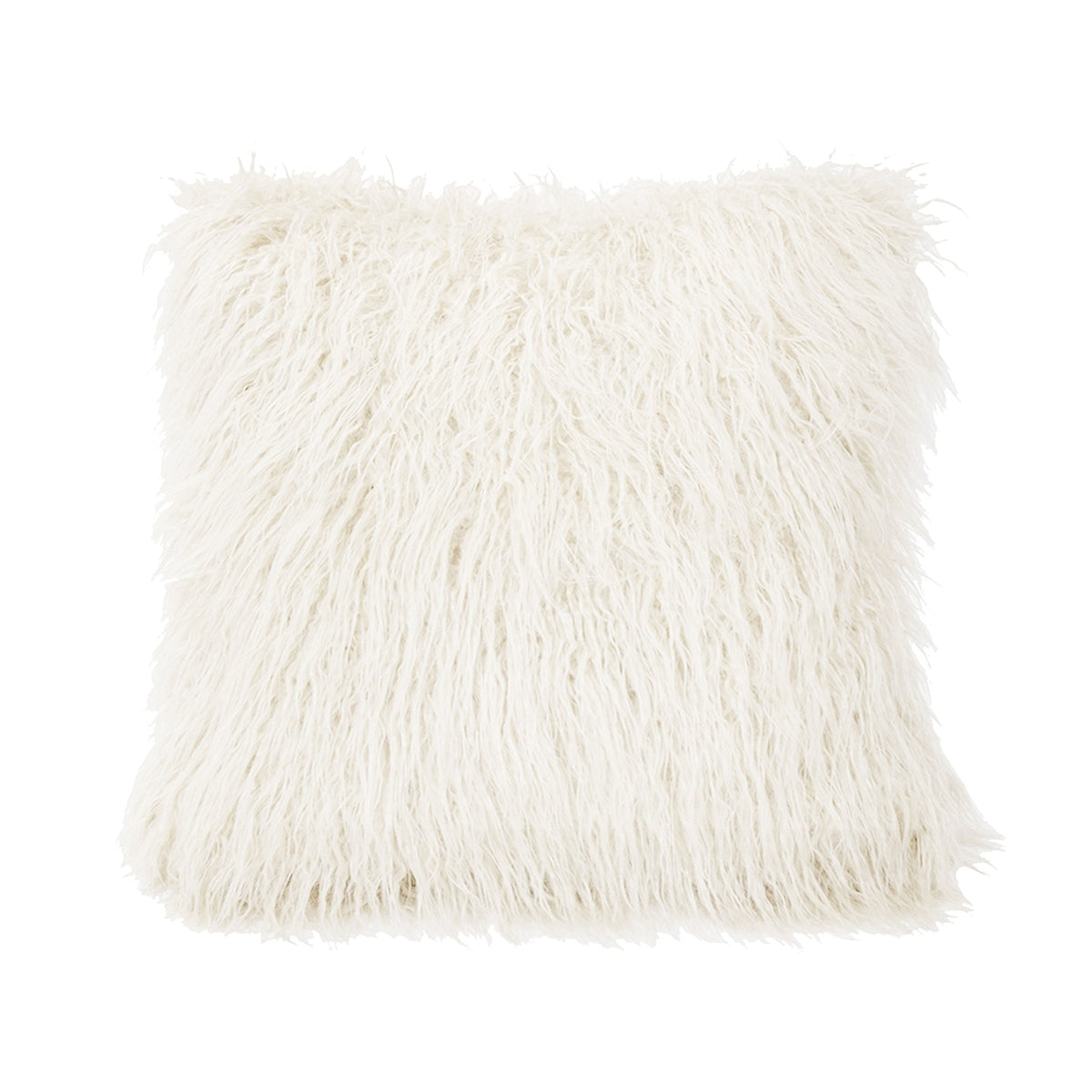 Mongolian Faux Fur Throw Pillow Cabin Rugs and Furnishings