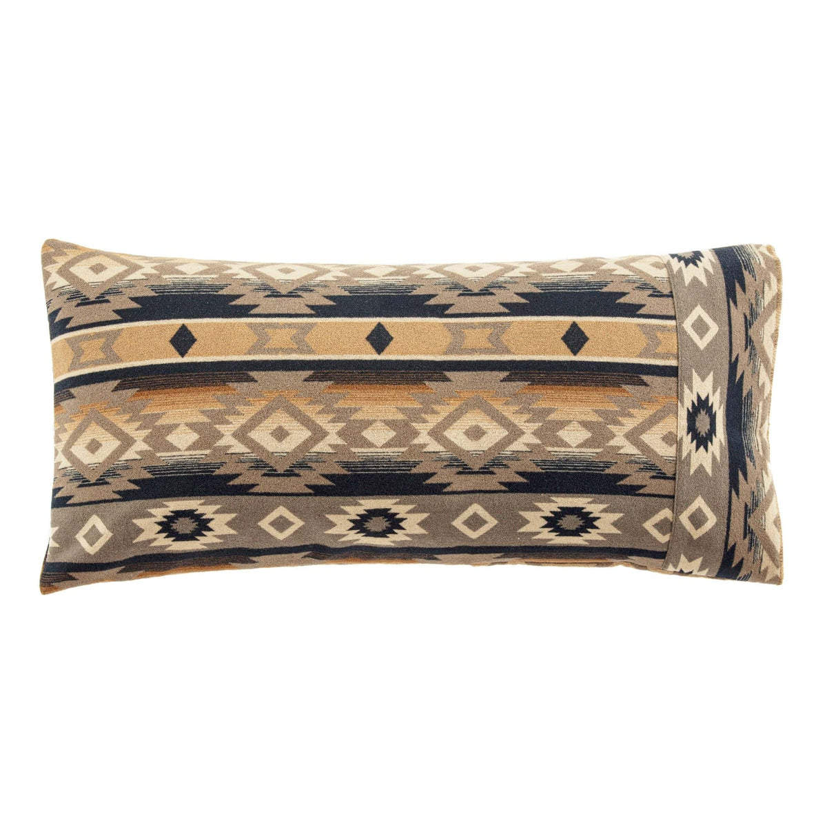 Taos Wool Blend Self Cuff Pillowcase Cabin Rugs and Furnishings
