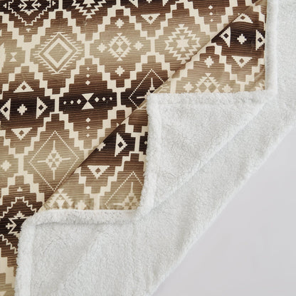 Chalet Aztec Campfire Sherpa Throw Cabin Rugs and Furnishings