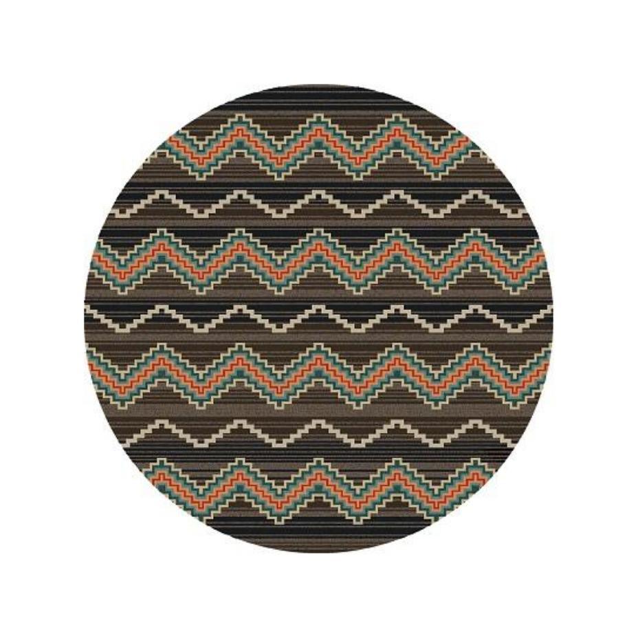 Aztec Trapper - Brown-CabinRugs Southwestern Rugs Wildlife Rugs Lodge Rugs Aztec RugsSouthwest Rugs