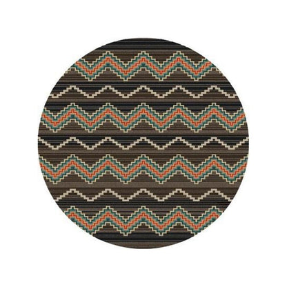 Aztec Trapper - Brown-CabinRugs Southwestern Rugs Wildlife Rugs Lodge Rugs Aztec RugsSouthwest Rugs