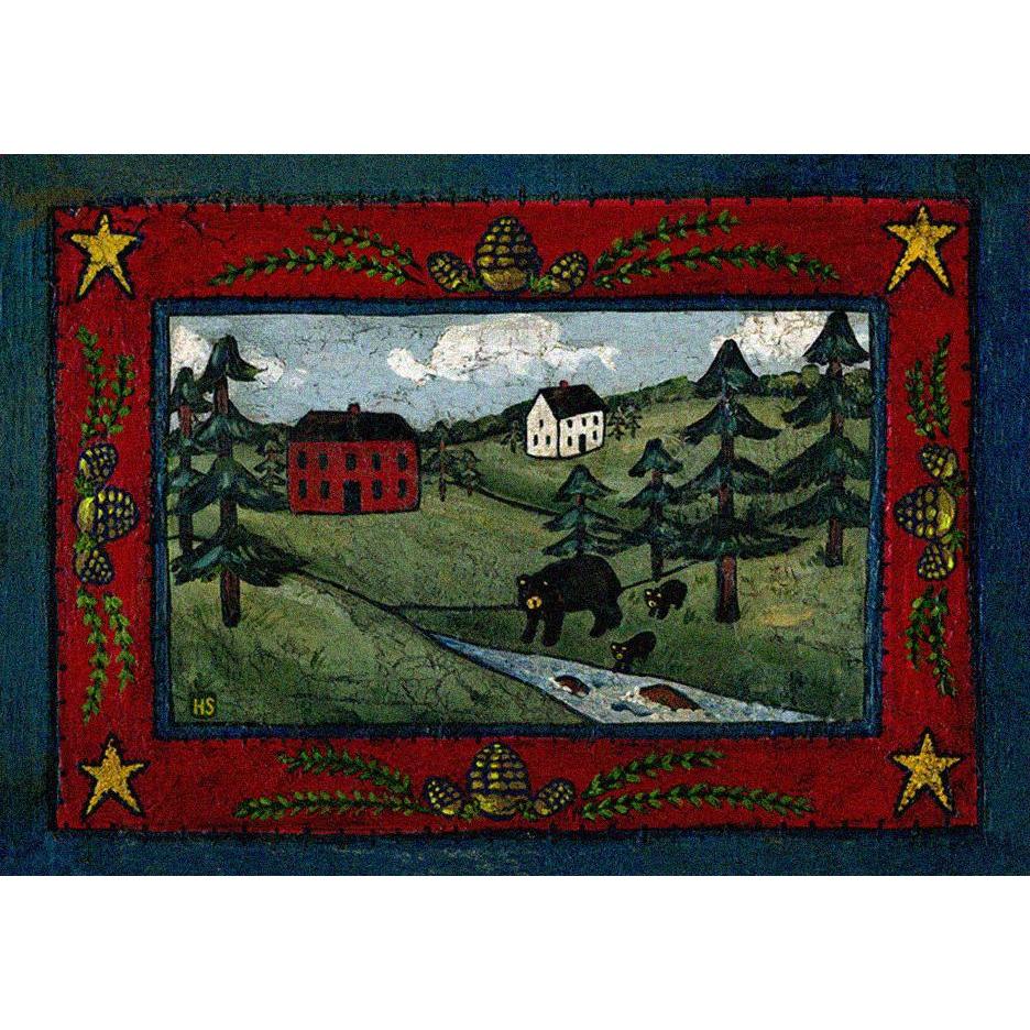Bear Country - Crackle-CabinRugs Southwestern Rugs Wildlife Rugs Lodge Rugs Aztec RugsSouthwest Rugs