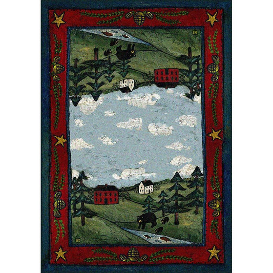 Bear Country - Crackle-CabinRugs Southwestern Rugs Wildlife Rugs Lodge Rugs Aztec RugsSouthwest Rugs