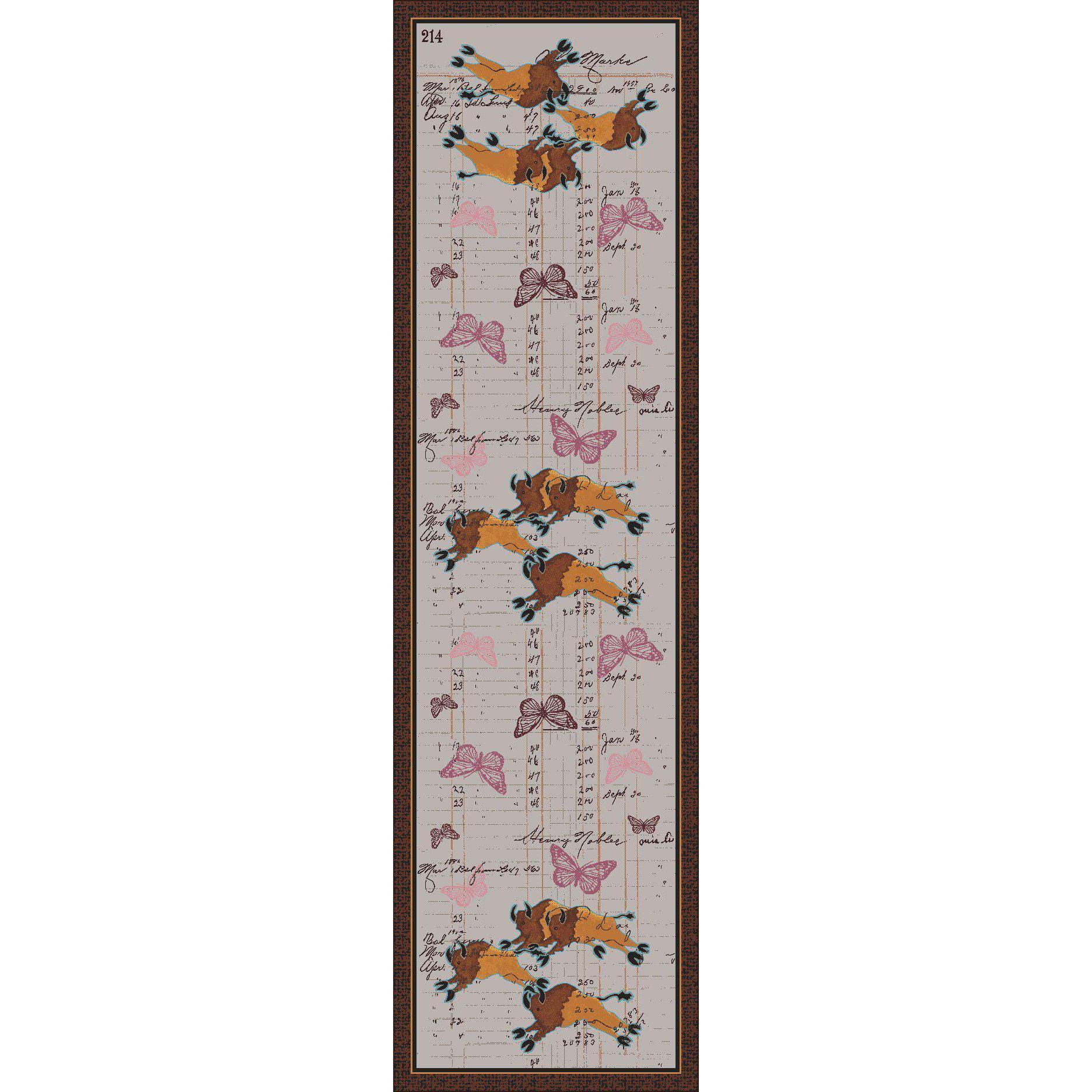 Bison Plains - Natural-CabinRugs Southwestern Rugs Wildlife Rugs Lodge Rugs Aztec RugsSouthwest Rugs