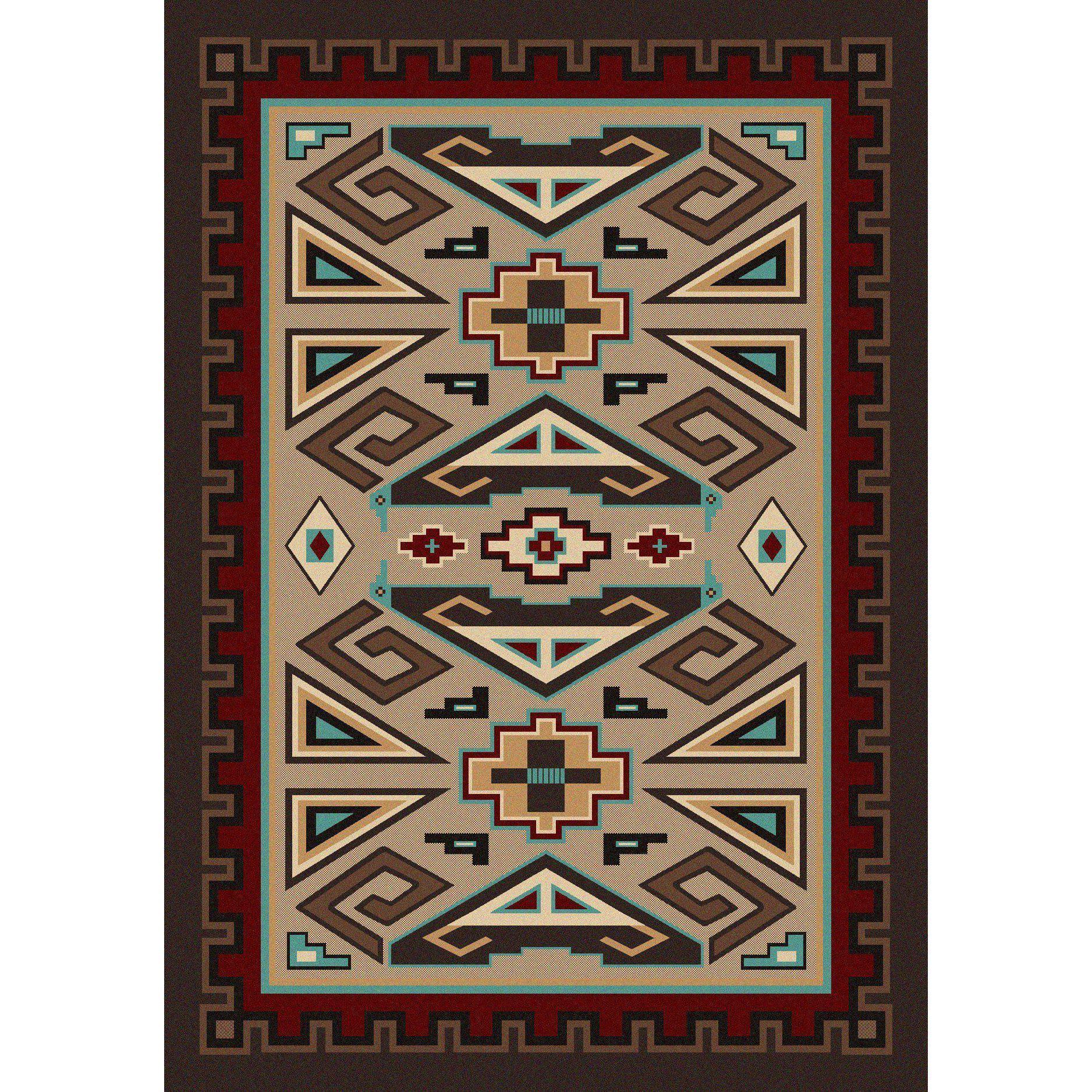 Butte Sand-CabinRugs Southwestern Rugs Wildlife Rugs Lodge Rugs Aztec RugsSouthwest Rugs