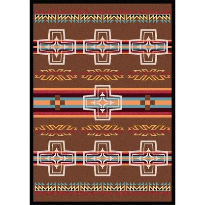 Canyon Crucifix - Sunset-CabinRugs Southwestern Rugs Wildlife Rugs Lodge Rugs Aztec RugsSouthwest Rugs