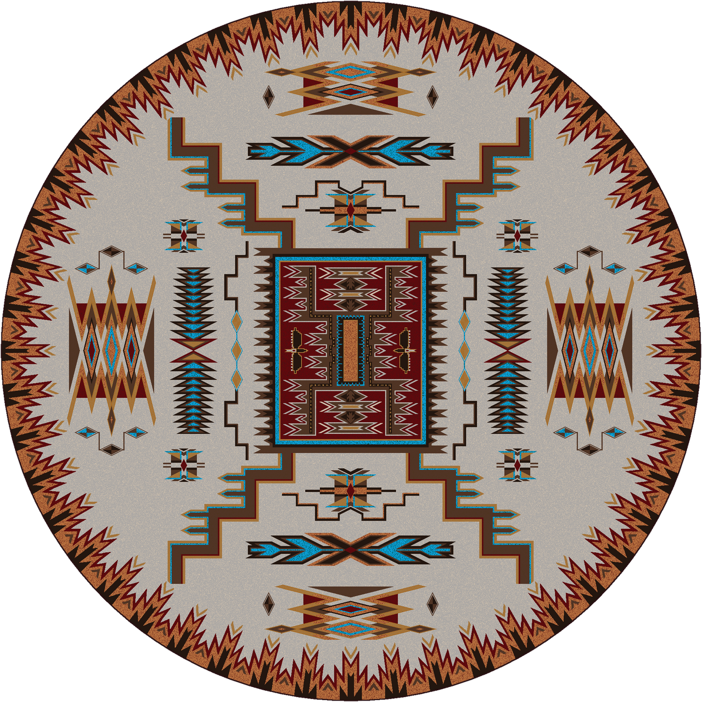 Chasing The Storm - Rust-CabinRugs Southwestern Rugs Wildlife Rugs Lodge Rugs Aztec RugsSouthwest Rugs