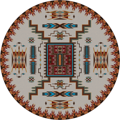 Chasing The Storm - Rust-CabinRugs Southwestern Rugs Wildlife Rugs Lodge Rugs Aztec RugsSouthwest Rugs