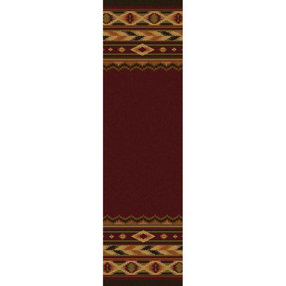 Cimarron Land - Red-CabinRugs Southwestern Rugs Wildlife Rugs Lodge Rugs Aztec RugsSouthwest Rugs