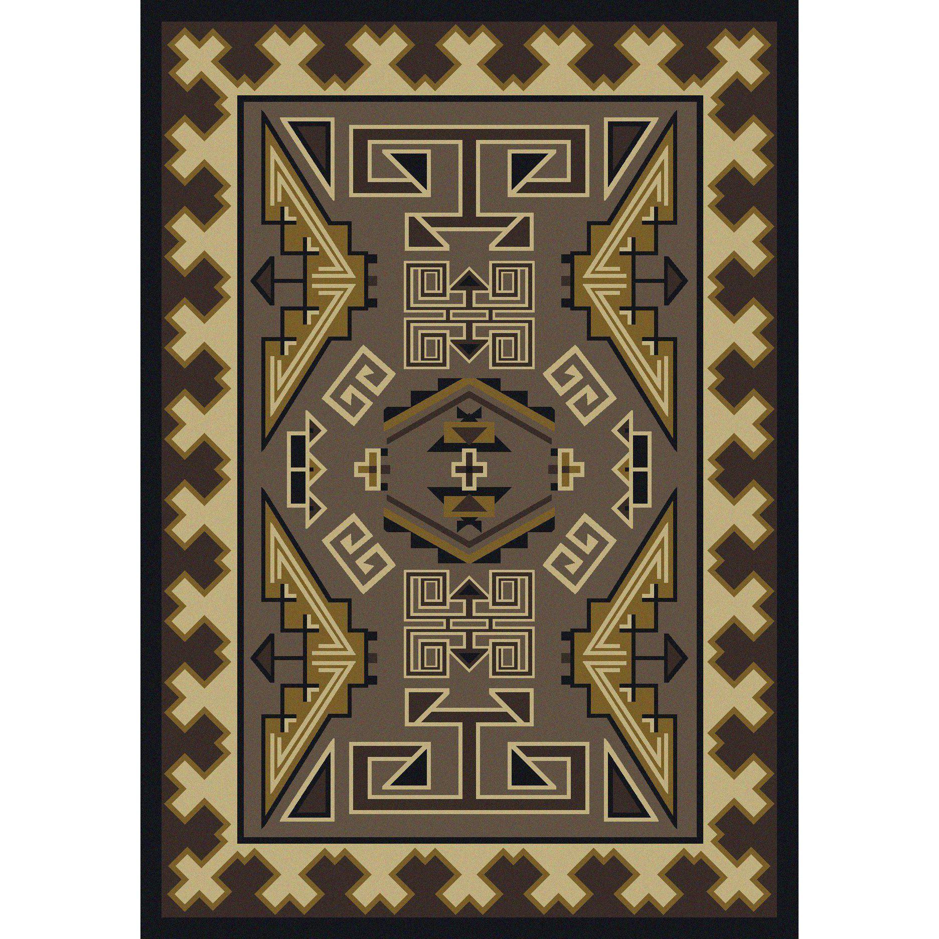 Comfy Trader - Sand-CabinRugs Southwestern Rugs Wildlife Rugs Lodge Rugs Aztec RugsSouthwest Rugs