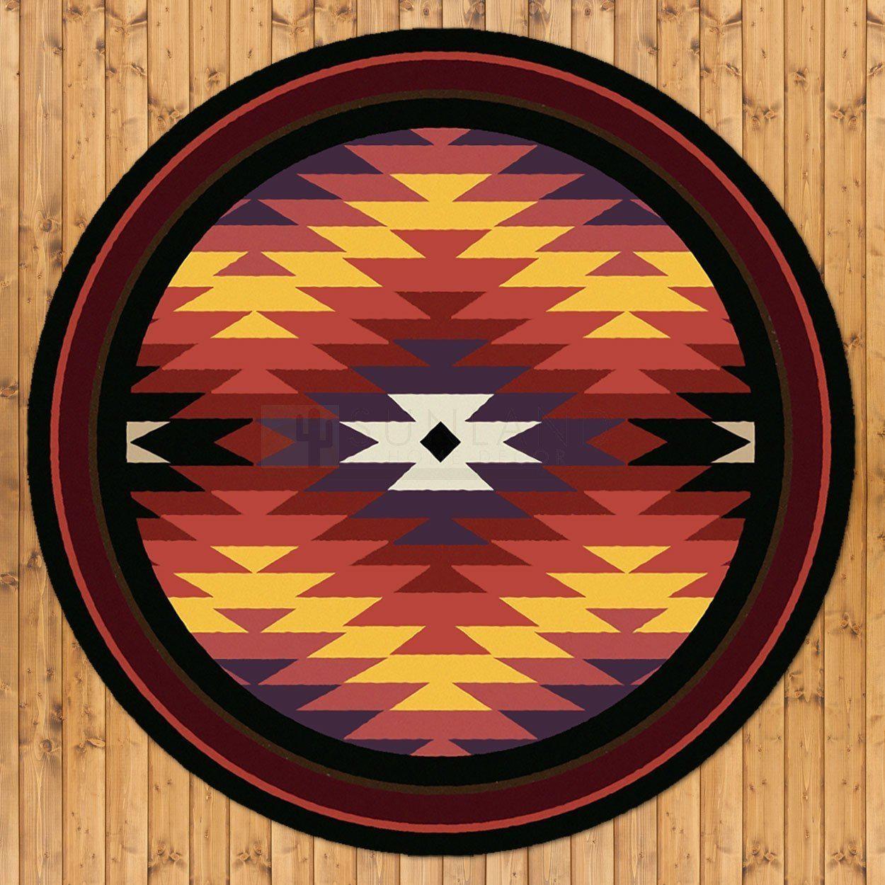 Cosmic Burst - Bright-CabinRugs Southwestern Rugs Wildlife Rugs Lodge Rugs Aztec RugsSouthwest Rugs