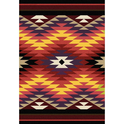 Cosmic Burst - Bright-CabinRugs Southwestern Rugs Wildlife Rugs Lodge Rugs Aztec RugsSouthwest Rugs