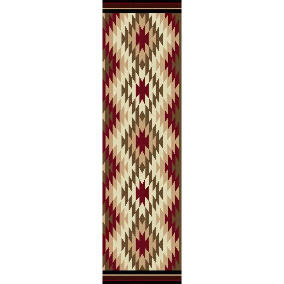 Cosmic Burst - Red-CabinRugs Southwestern Rugs Wildlife Rugs Lodge Rugs Aztec RugsSouthwest Rugs