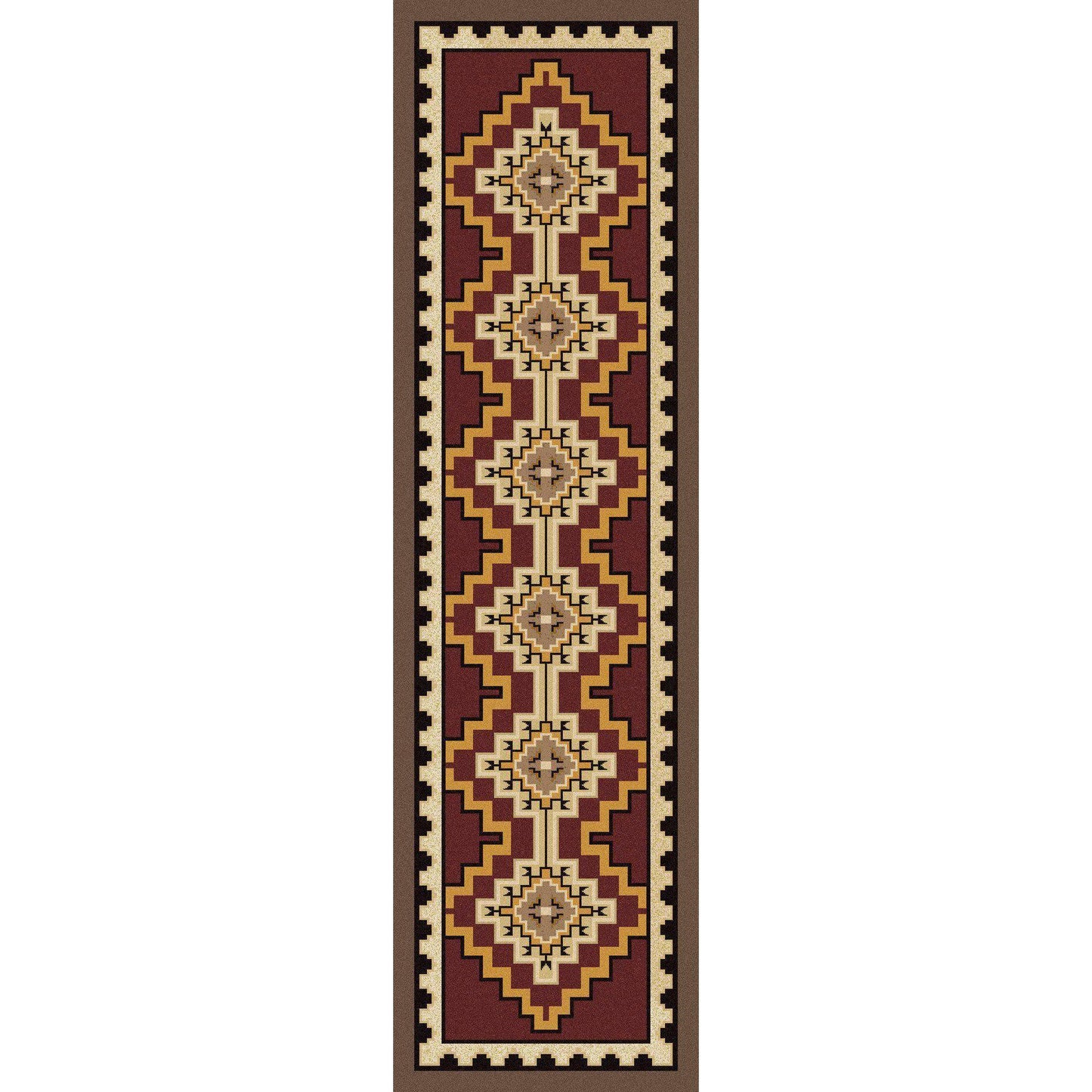 Council Of The Chiefs - Red-CabinRugs Southwestern Rugs Wildlife Rugs Lodge Rugs Aztec RugsSouthwest Rugs