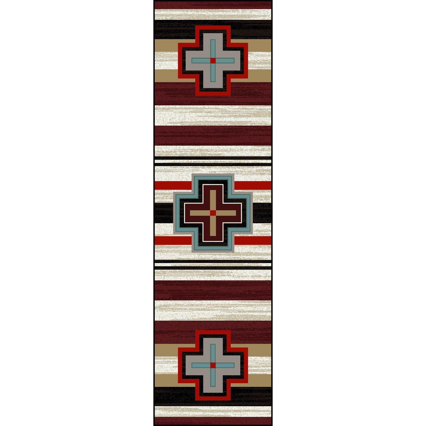 Crucifix Roads - Fuego-CabinRugs Southwestern Rugs Wildlife Rugs Lodge Rugs Aztec RugsSouthwest Rugs