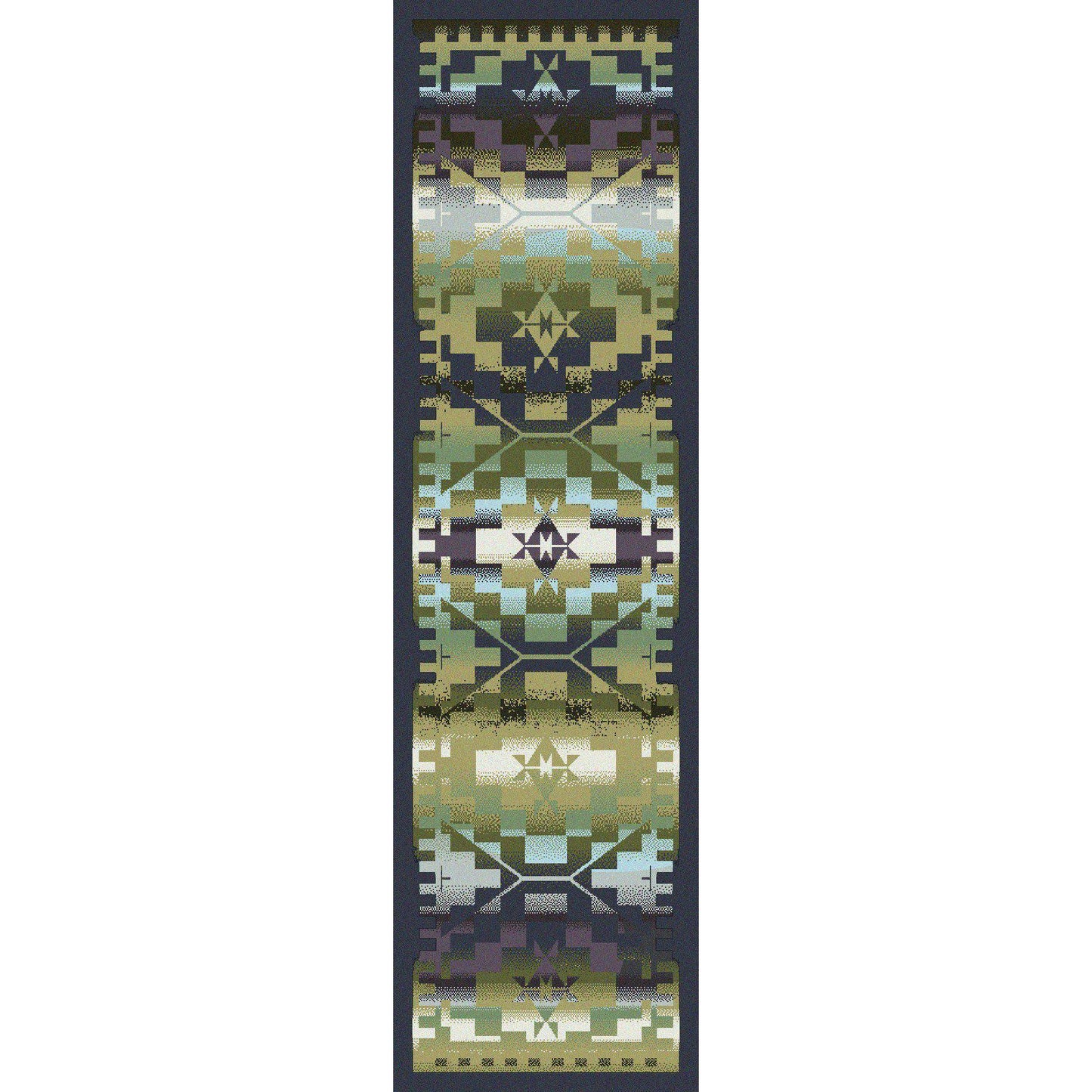 Desert Morning - Blue Shades-CabinRugs Southwestern Rugs Wildlife Rugs Lodge Rugs Aztec RugsSouthwest Rugs