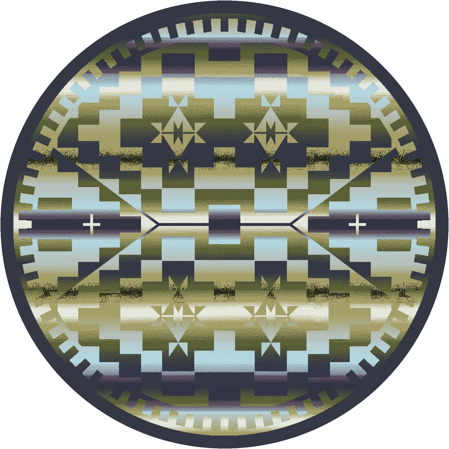 Desert Morning - Blue Shades-CabinRugs Southwestern Rugs Wildlife Rugs Lodge Rugs Aztec RugsSouthwest Rugs