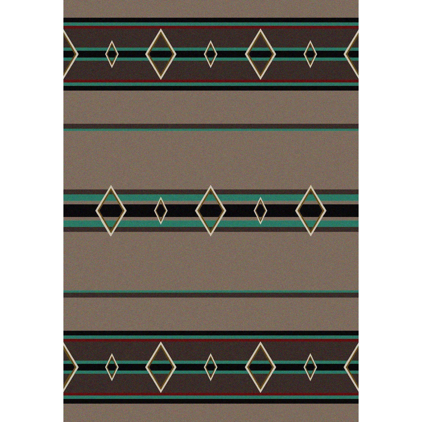 Desert Times - Turquoise-CabinRugs Southwestern Rugs Wildlife Rugs Lodge Rugs Aztec RugsSouthwest Rugs
